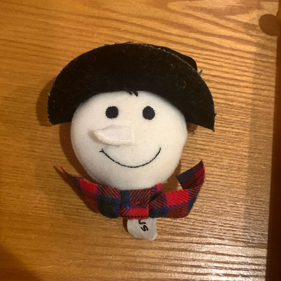 Snowman Head Plush Xmas Decor - Picture 1 of 3